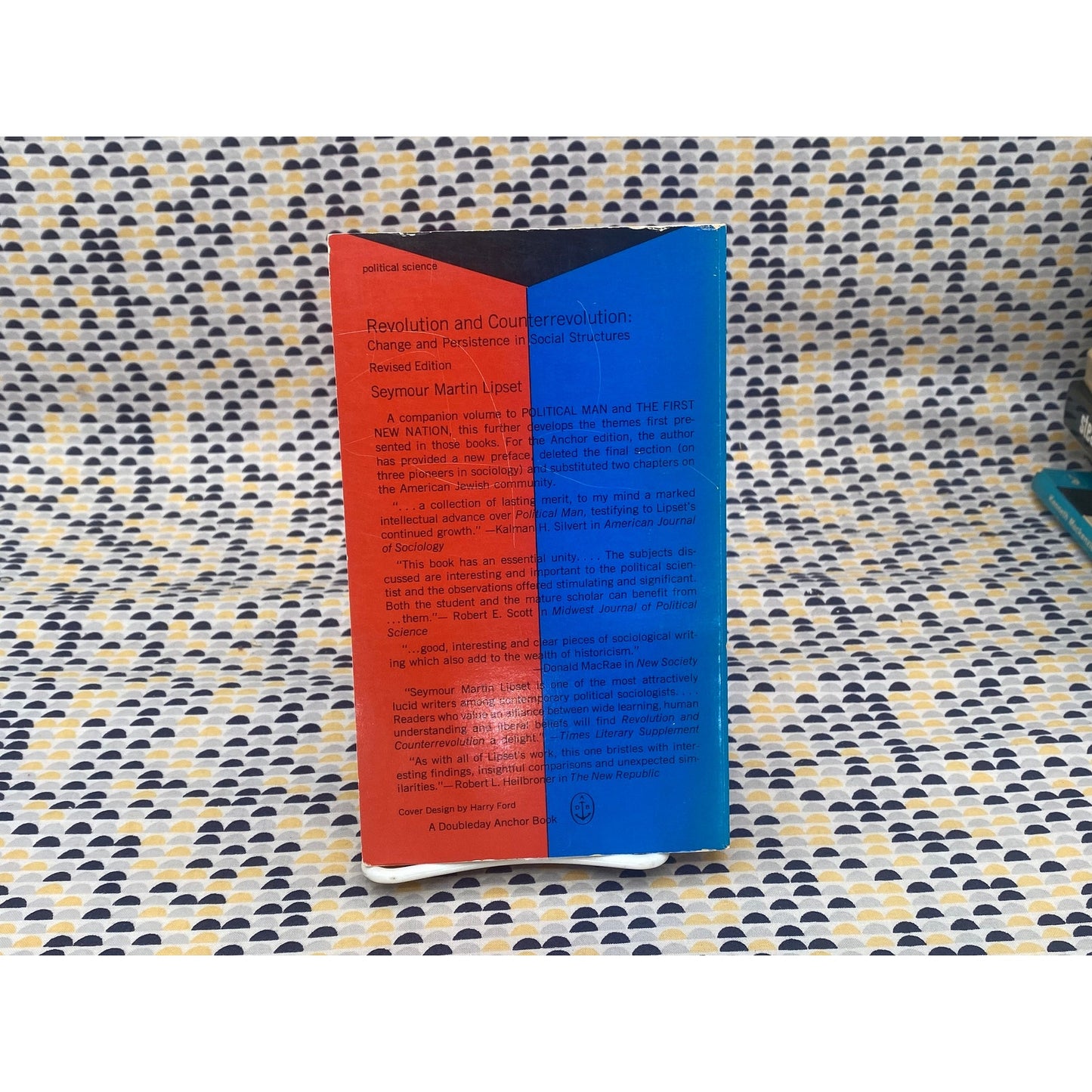 Revolution And Counter-revolution - Seymour Martin Lipset - Vintage Paperback Book - Anchor Press/Doubleday Edition