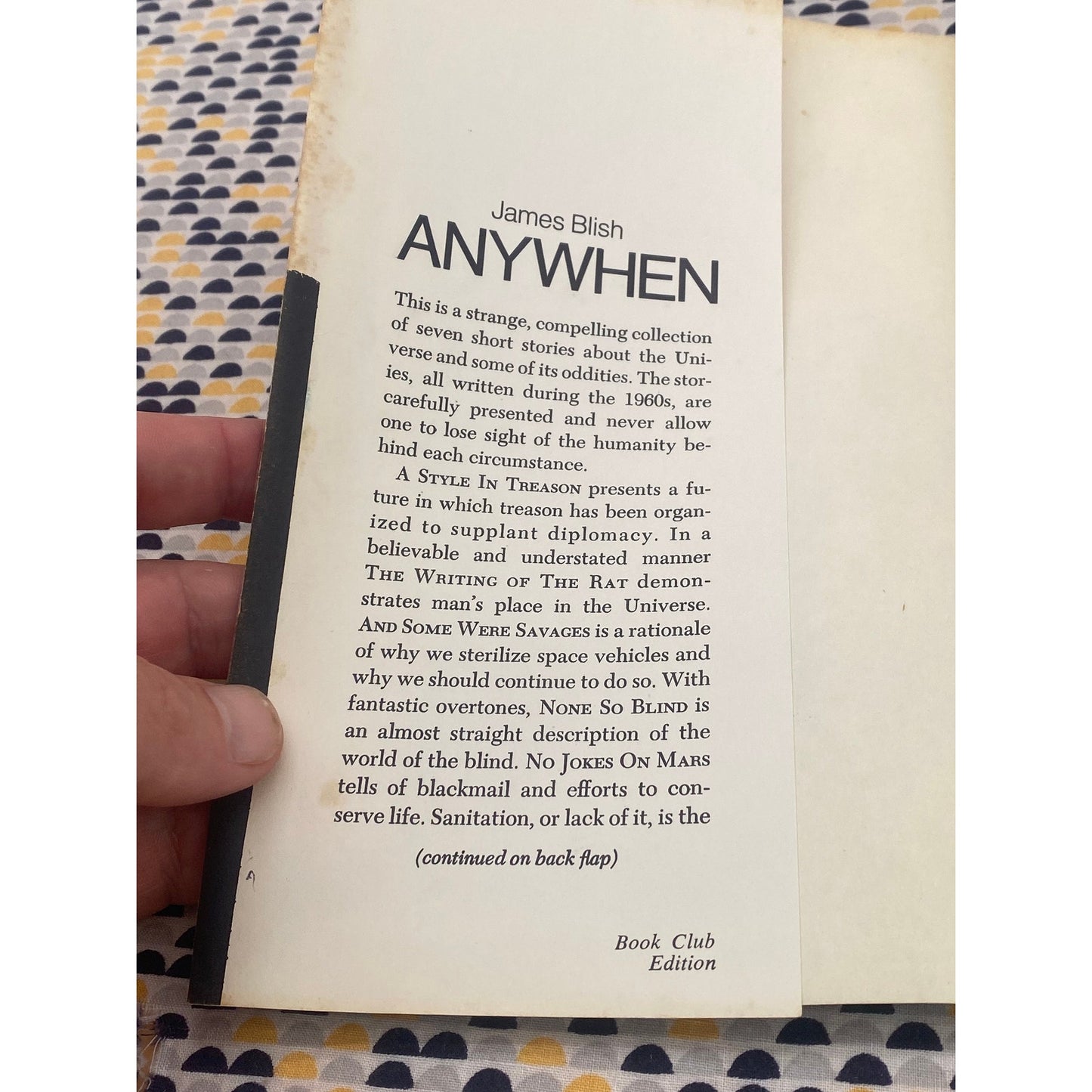 Anywhen - James Blish - Doubleday Science Fiction - Book Club Edition