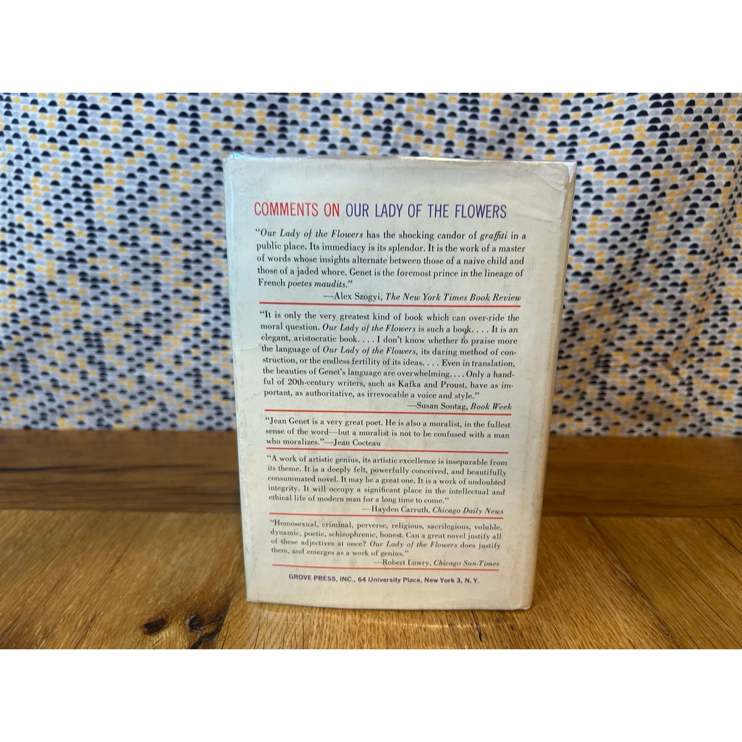 The Thief's Journal - Jean Genet - Hardcover - Grove Press - 1st Edition, 1st Printing