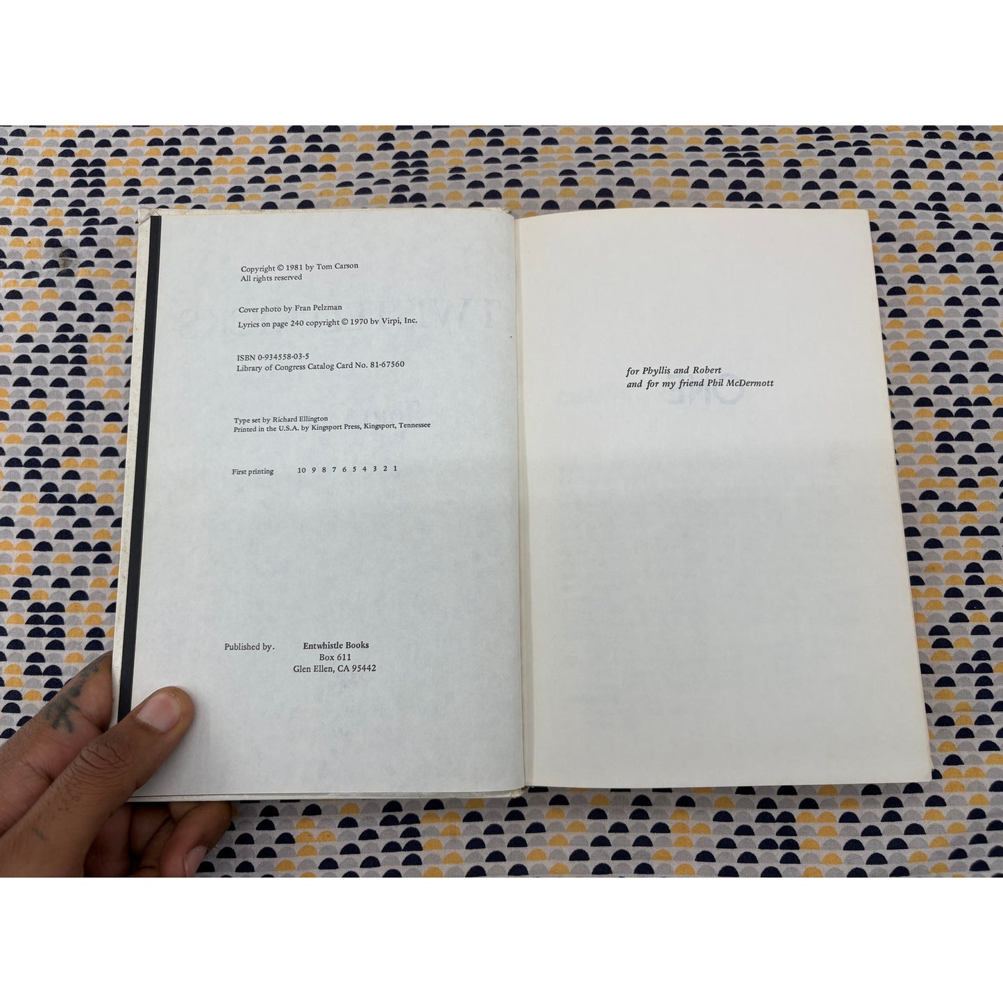 Twisted Kicks - Tom Carson - Entwhistle - Hardcover - 1st Edition