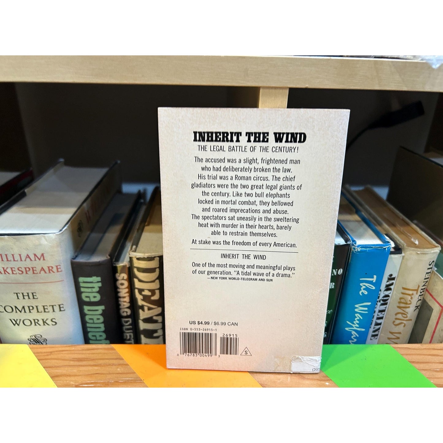 Inherit the Wind - Jerome Lawrence and Robert Lee - Vintage Paperback