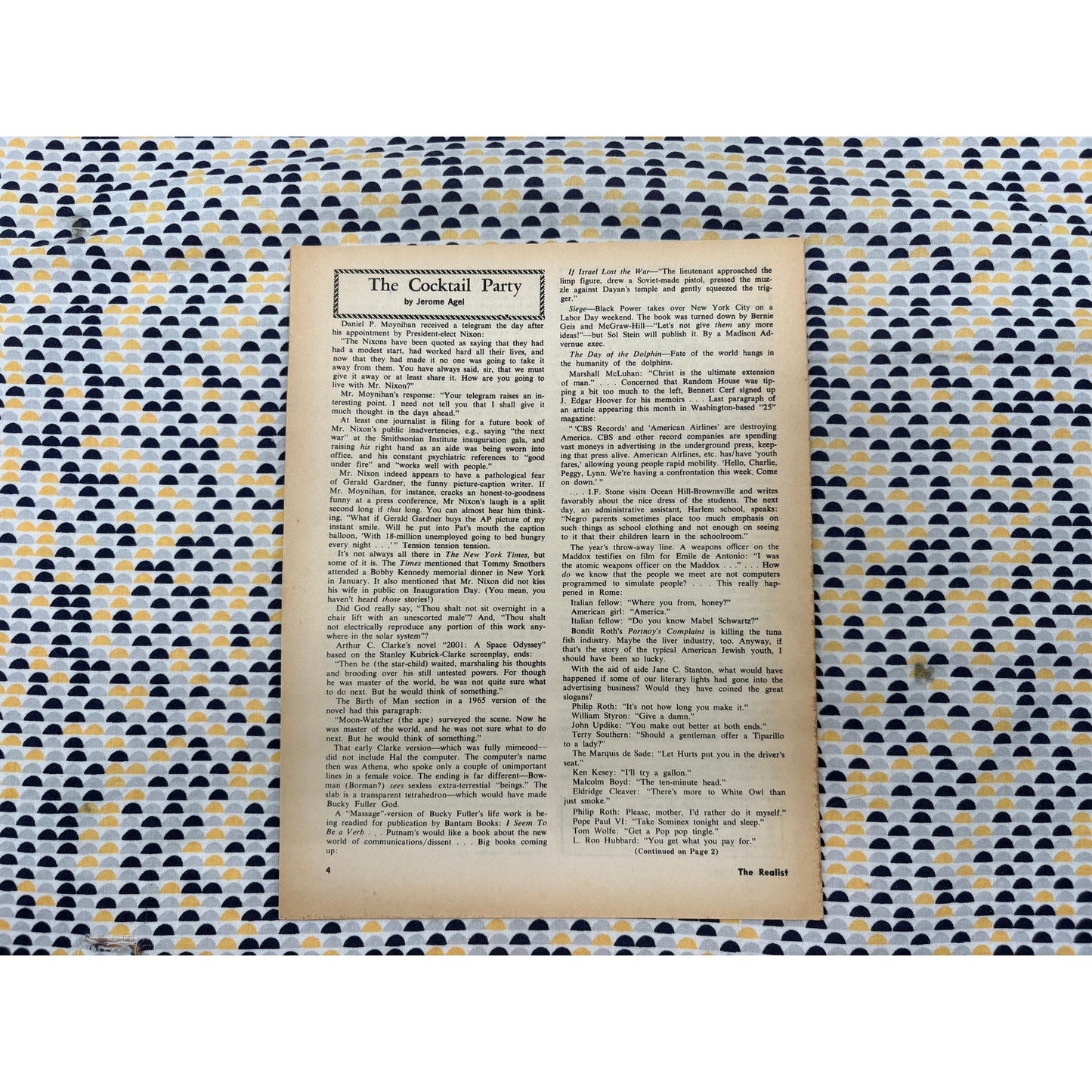 The Realist Magazine - Counterculture Newspaper - December 1968