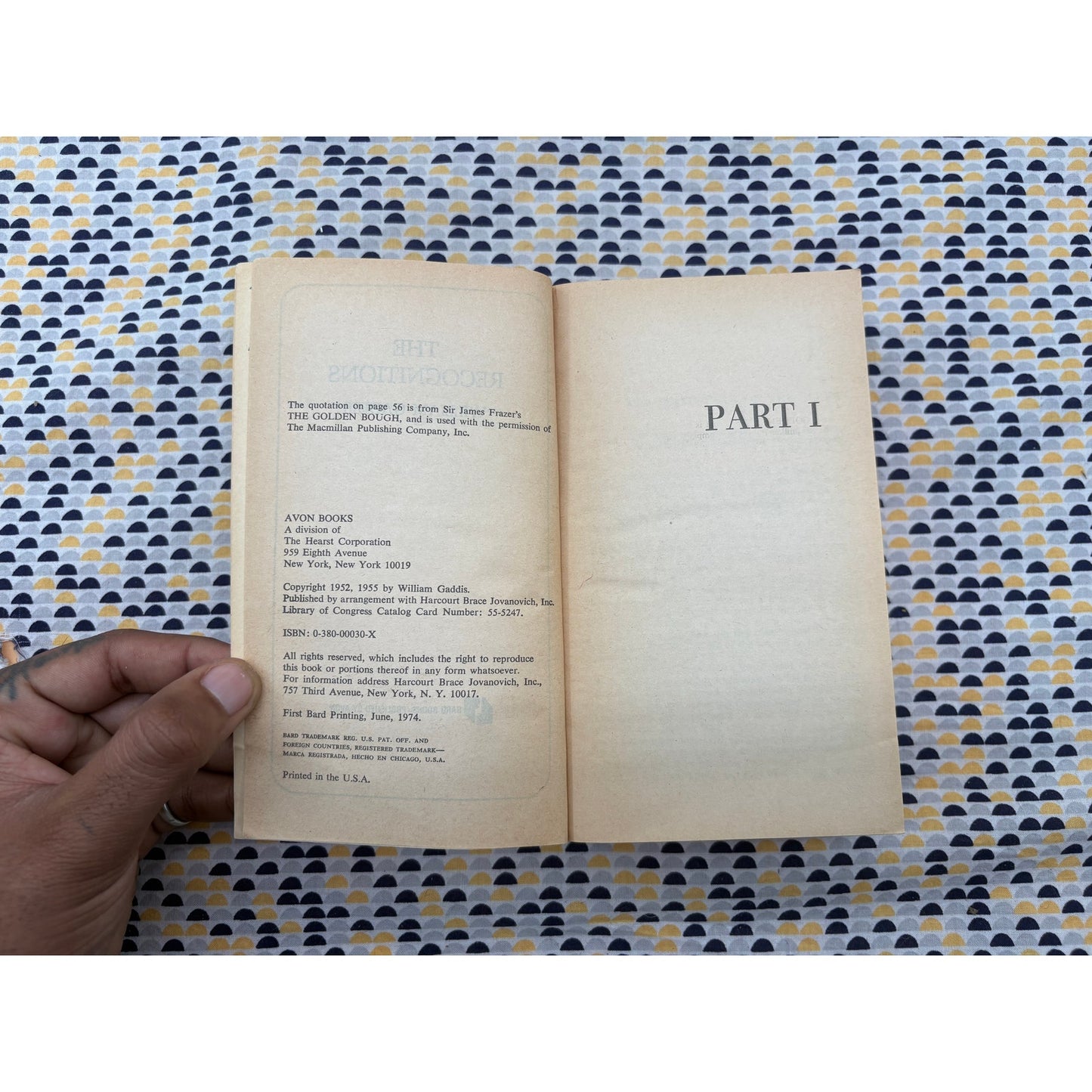 The Recognitions - William Gaddis - 1st Avon Printing - Paperback