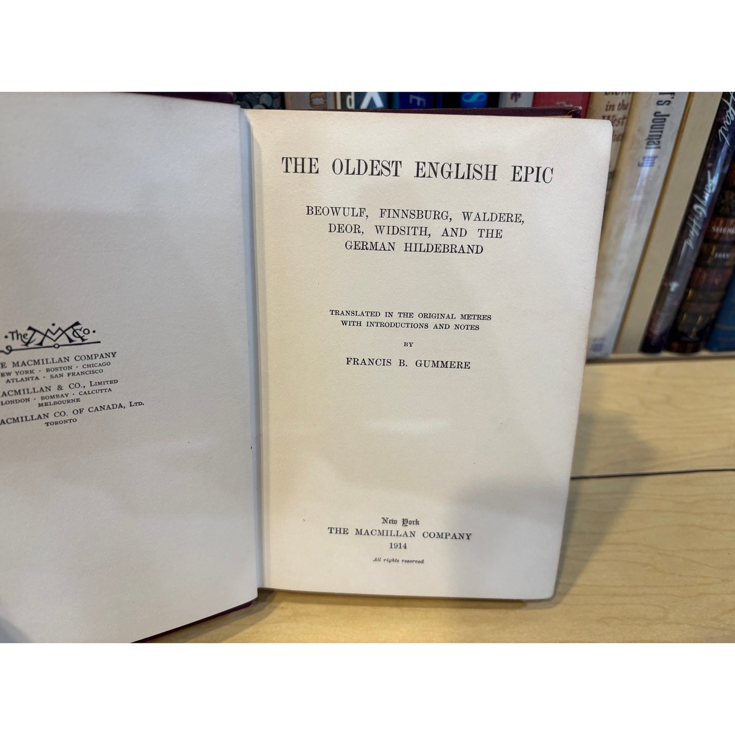 The Oldest English Epic - Francis Gummere - Macmillan - Hardcover