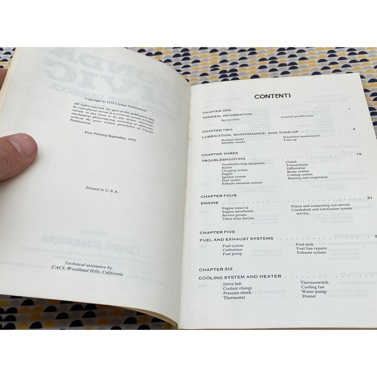 Honda Civic Service/Repair Handbook: All Models 1973-1974 - Clymer Publications - Vintage Paperback Book - Clymer Publications Edition
