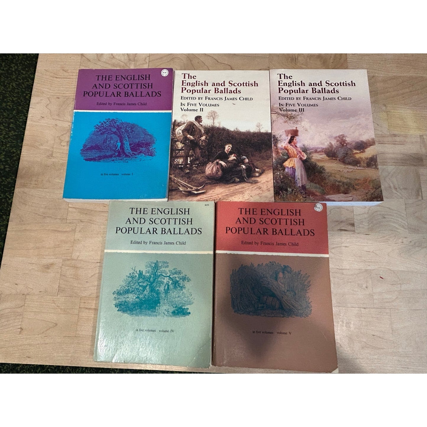 The English and Scottish Popular Ballads - 5 Volume Set - Vintage Paperbacks
