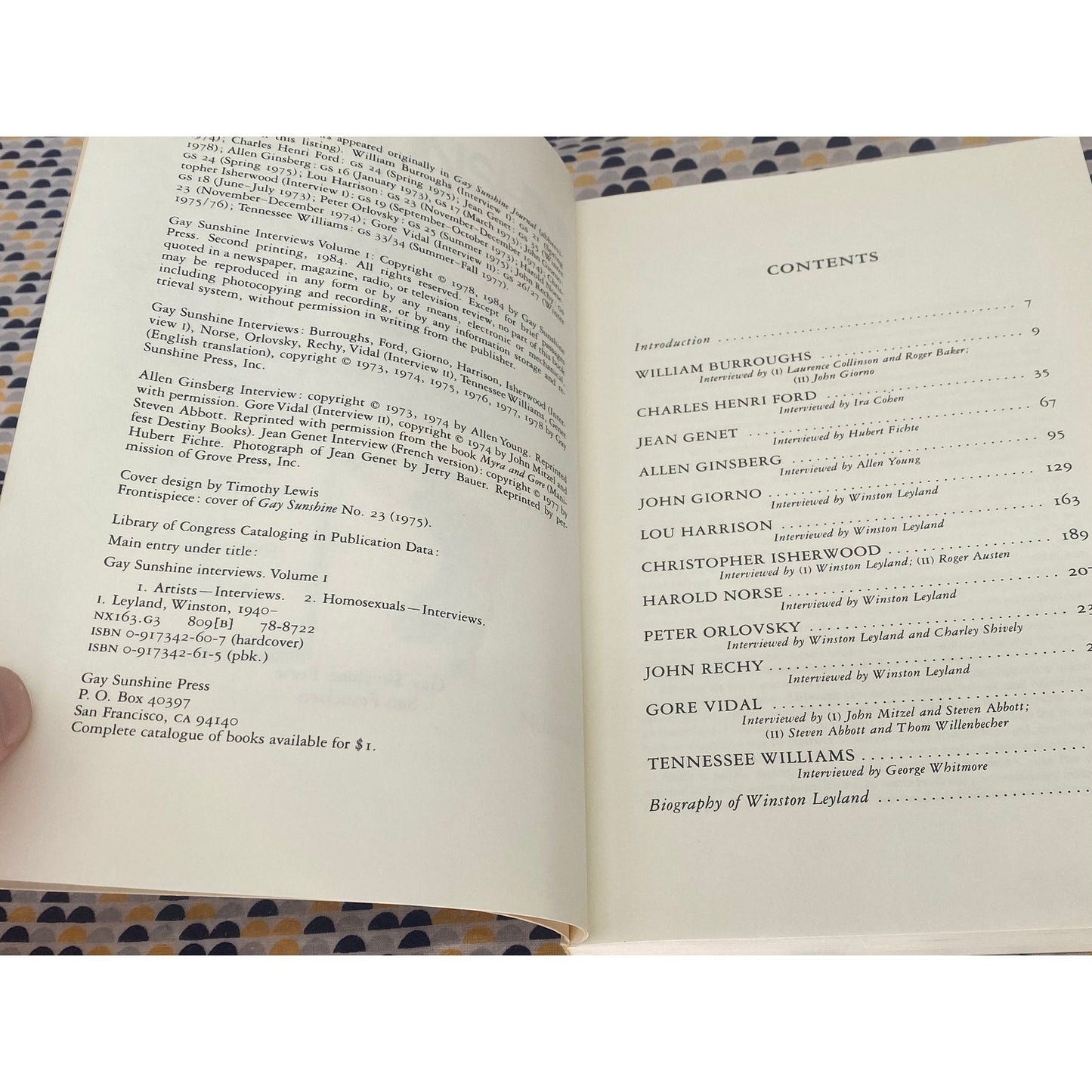 Gay Sunshine Interviews: Volume One - Winston Leyland, editor