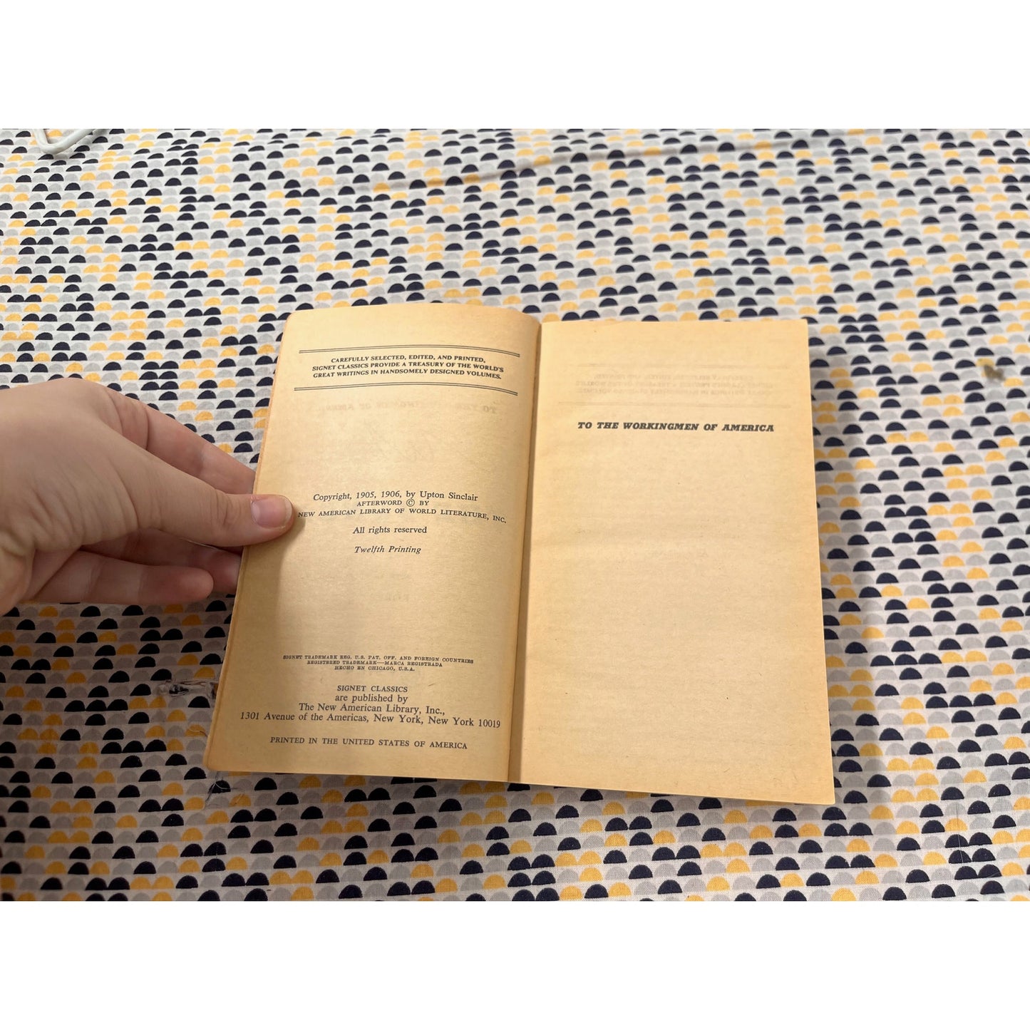 The Jungle - Upton Sinclair - Vintage Paperback Book - Signet Edition