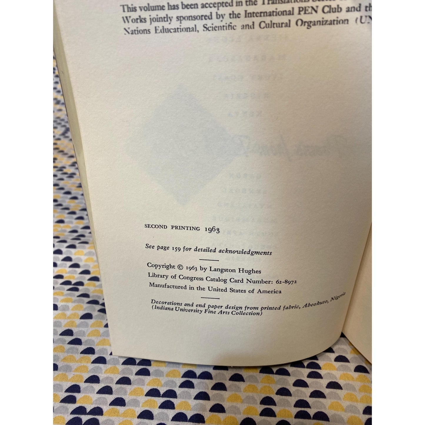 Poems From Black Africa - Langston Hughes, editor - Indiana University Press