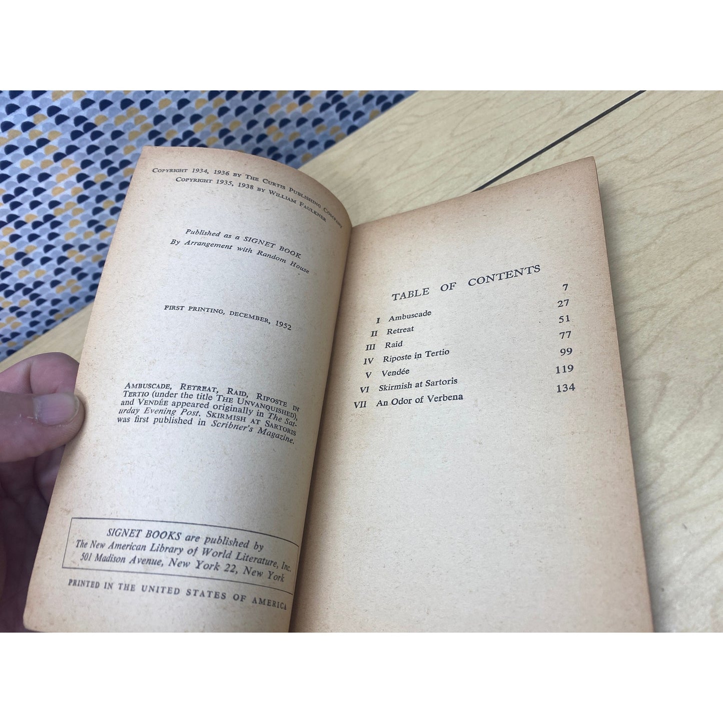 The Unvanquished - William Faulkner - Vintage Paperback - 1952 Signet Edition