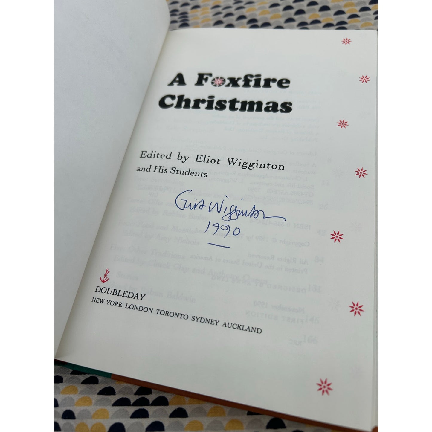 SIGNED - A Foxfire Christmas - Eliot Wigginton - Hardcover 1st Edition