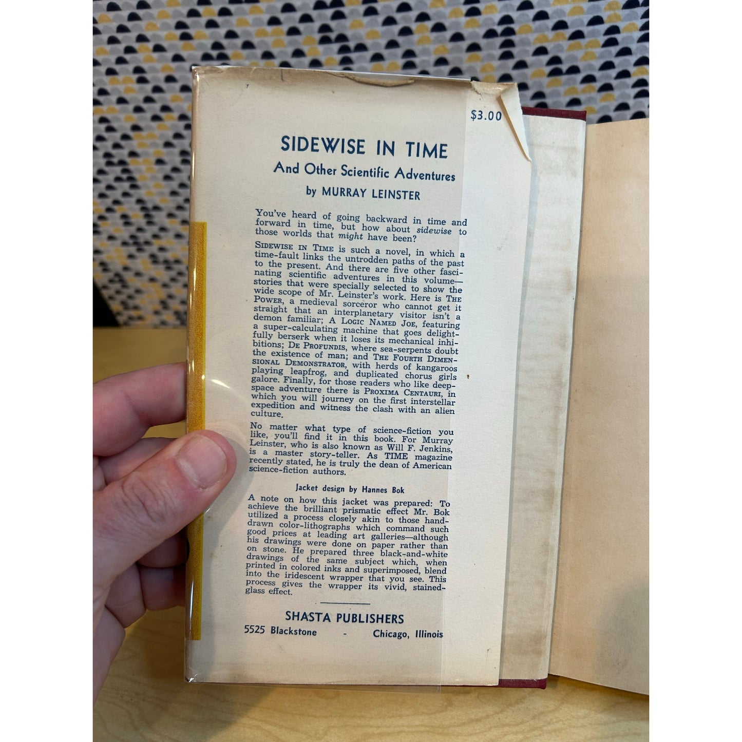 Sidewise In Time - Murray Leinster - 1950 Shasta 1st Edition - Hannes Bok Art