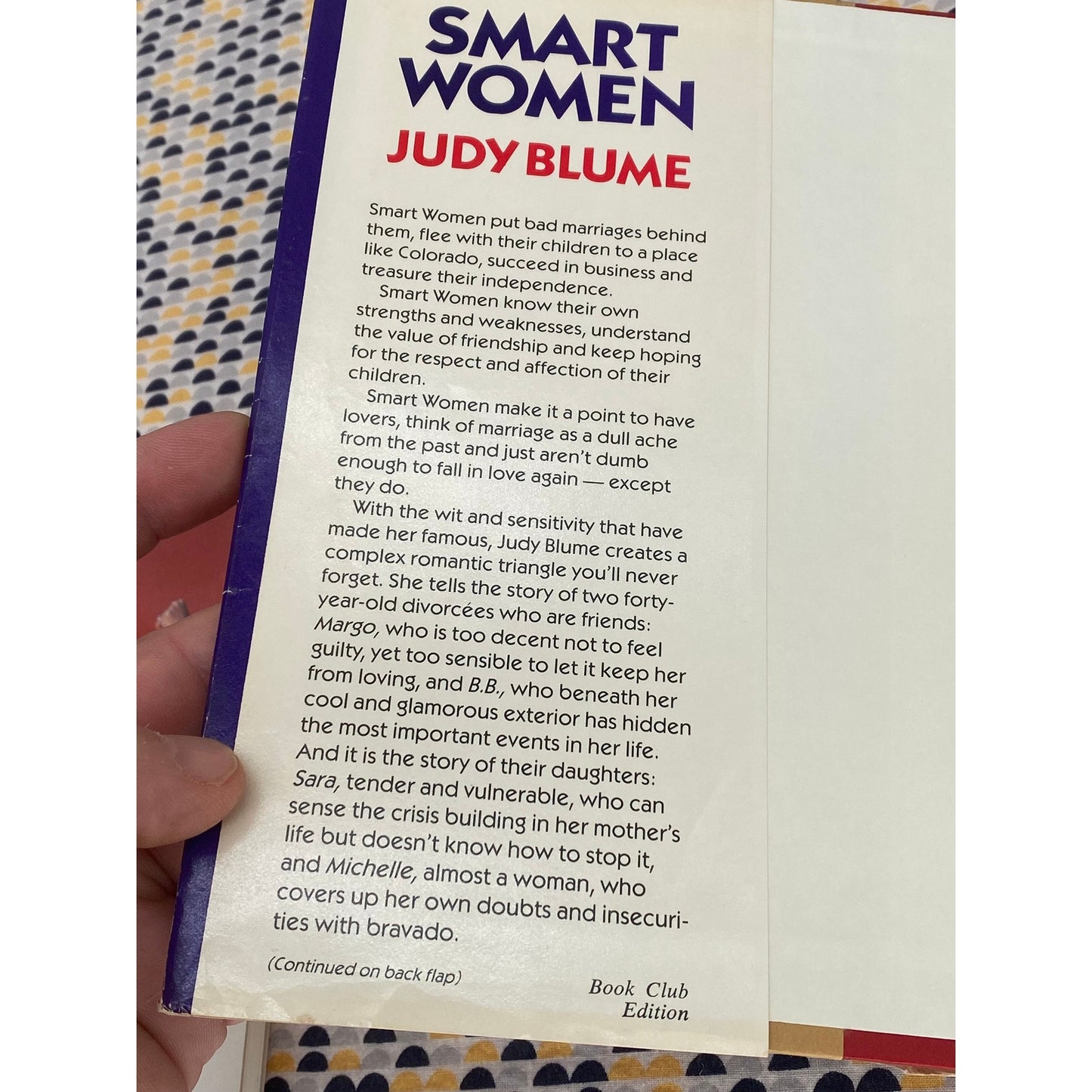 Smart Women - Judy Blume - Vintage Hardcover Book - 1983 Putnam - Club Edition