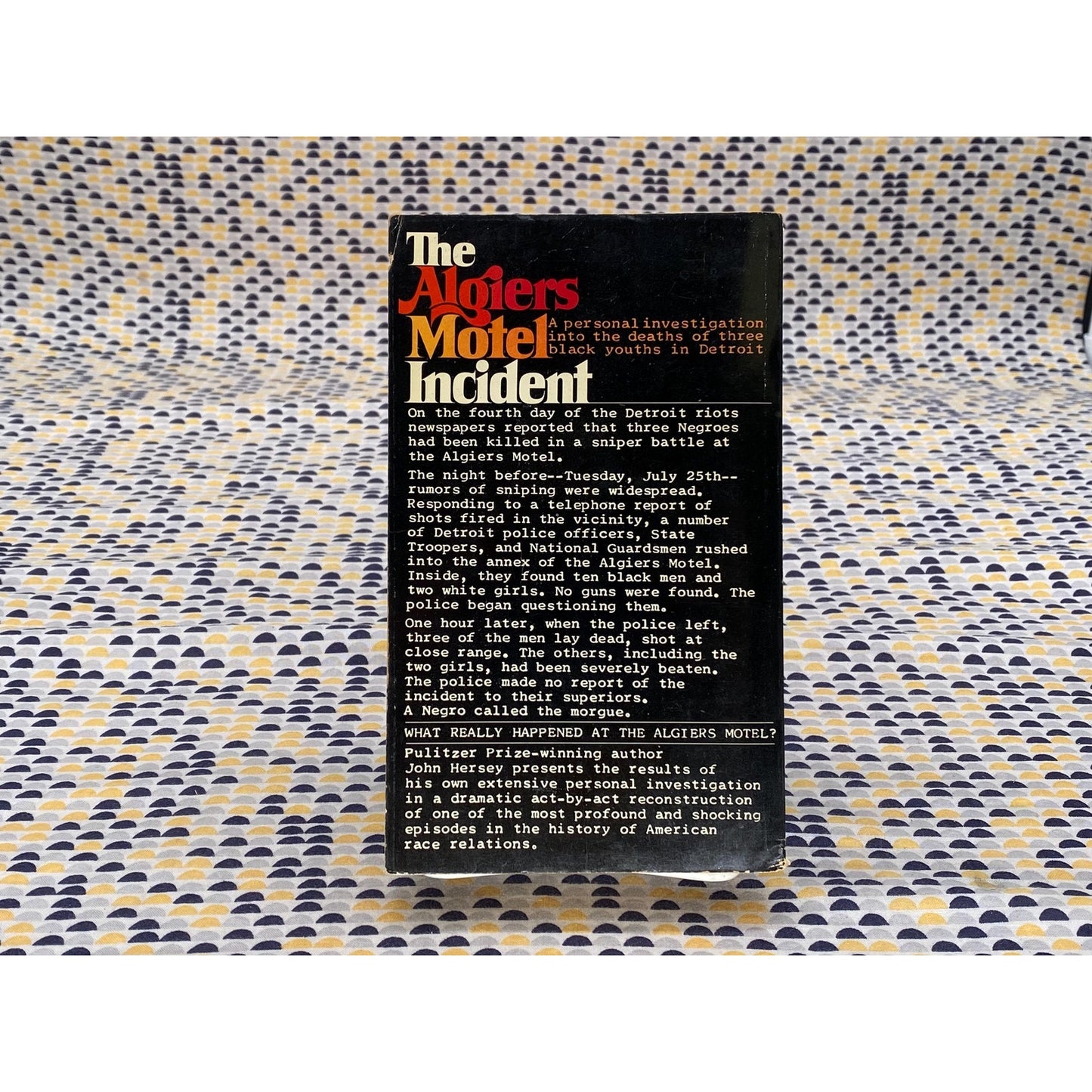The Algiers Motel Incident - John Hersey - Vintage Paperback Book - Bantam Edition