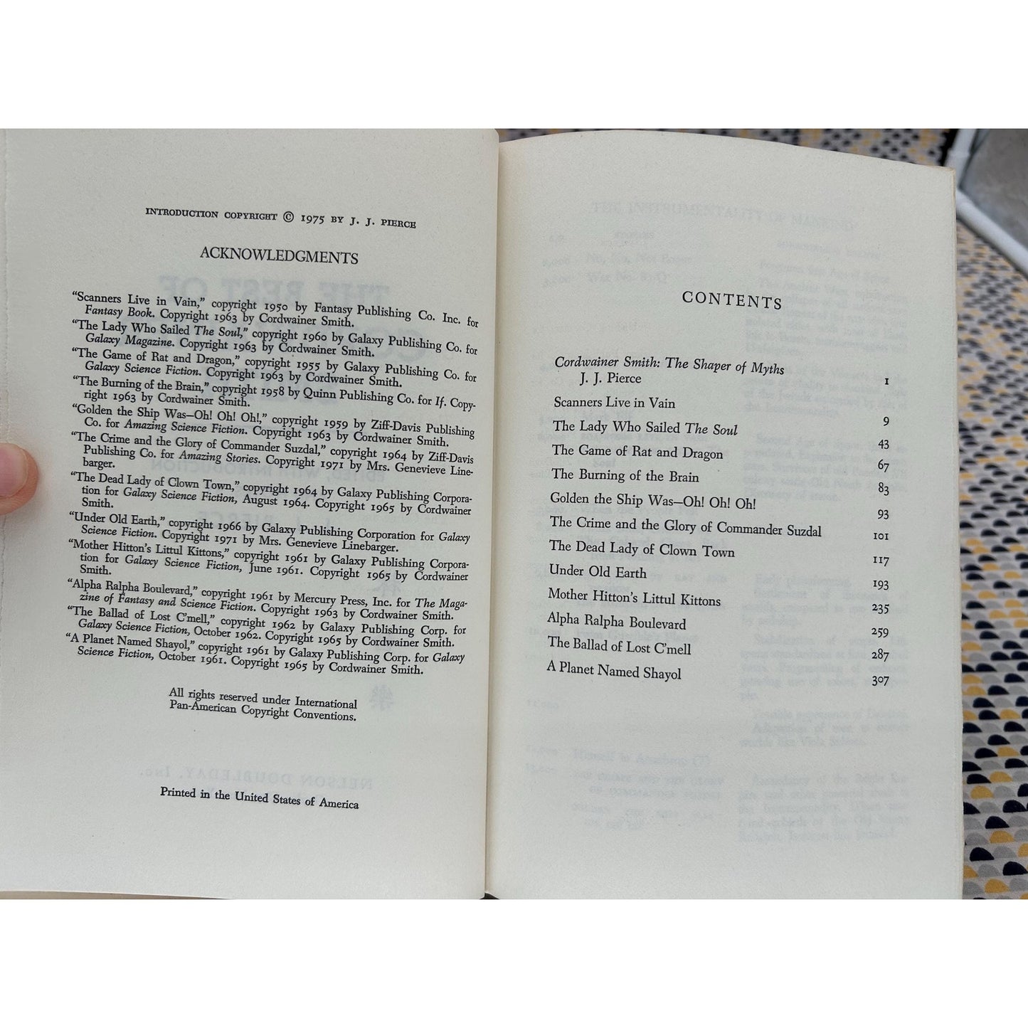 The Best of Cordwainer Smith - Nelson Doubleday - Club Edition