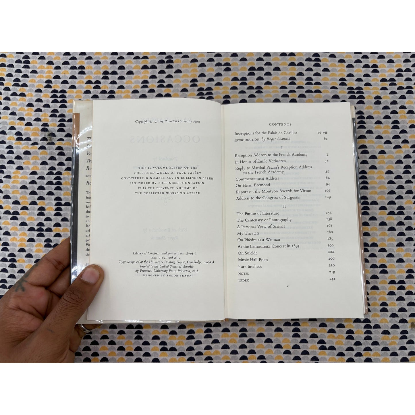 Occasions - Paul Valery - Princeton - Hardcover