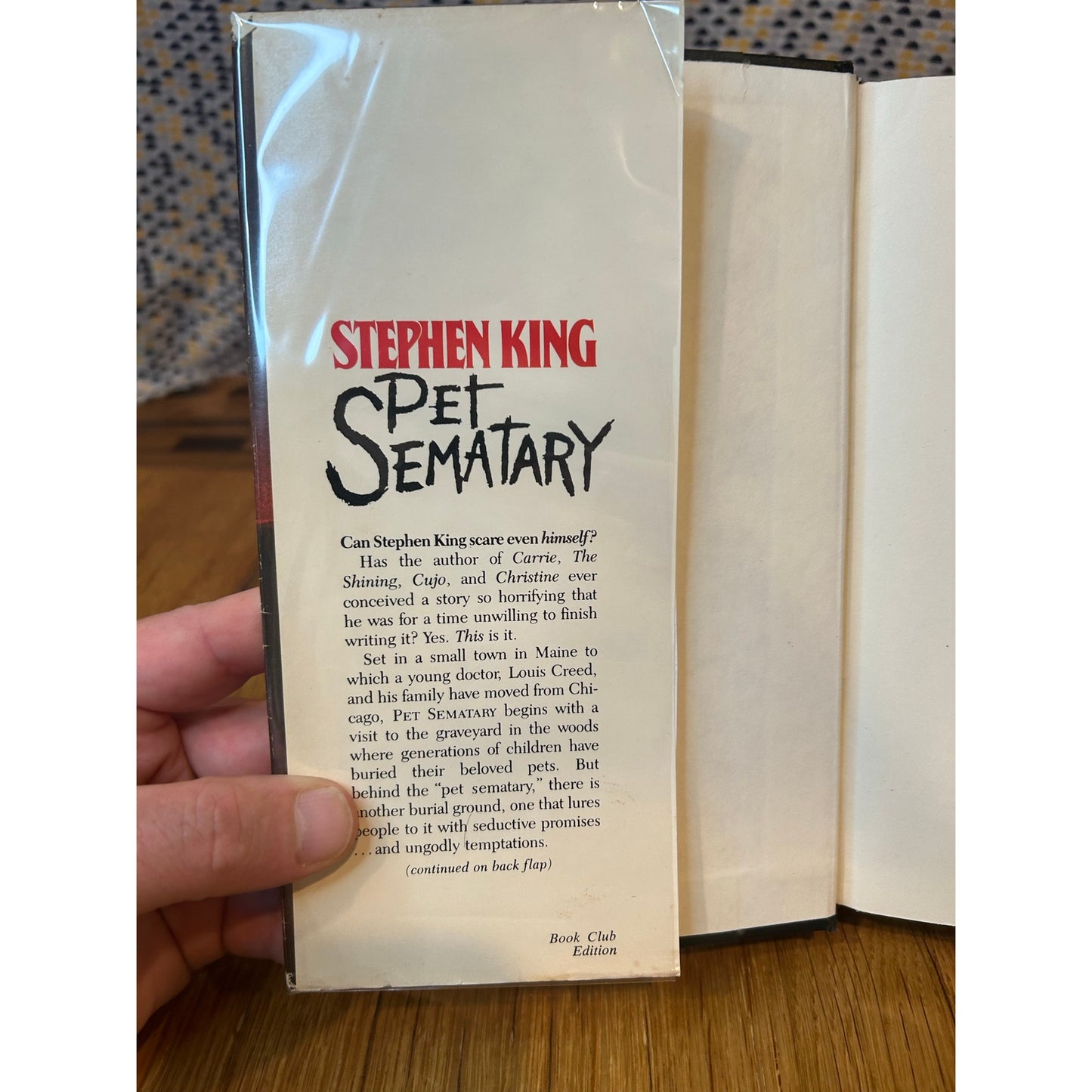Pet Sematary - Stephen King - Vintage Hardcover - 1983 Doubleday - O21 Gutter