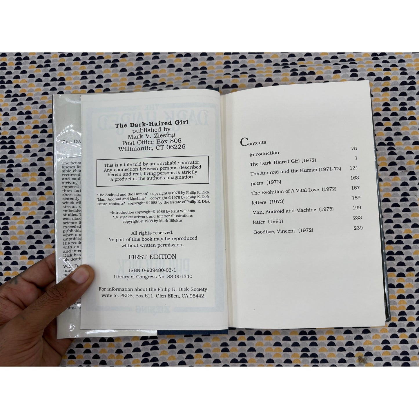 The Dark Haired Girl - Phillip K. Dick - Ziesing - Hardcover