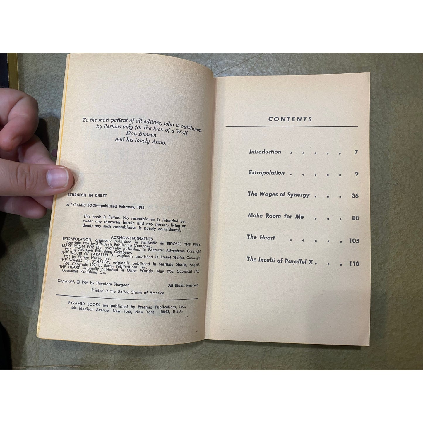 Theodore Sturgeon - Sturgeon in Orbit - Pyramid Books- Paperback