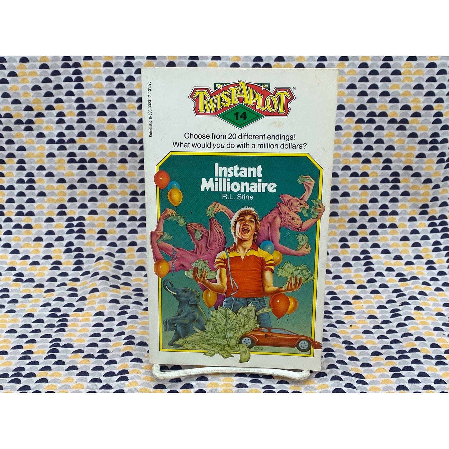 Instant Millionaire - R.L. Stine - Twistaplot # 14 - Vintage Paperback Book - Scholastic Books