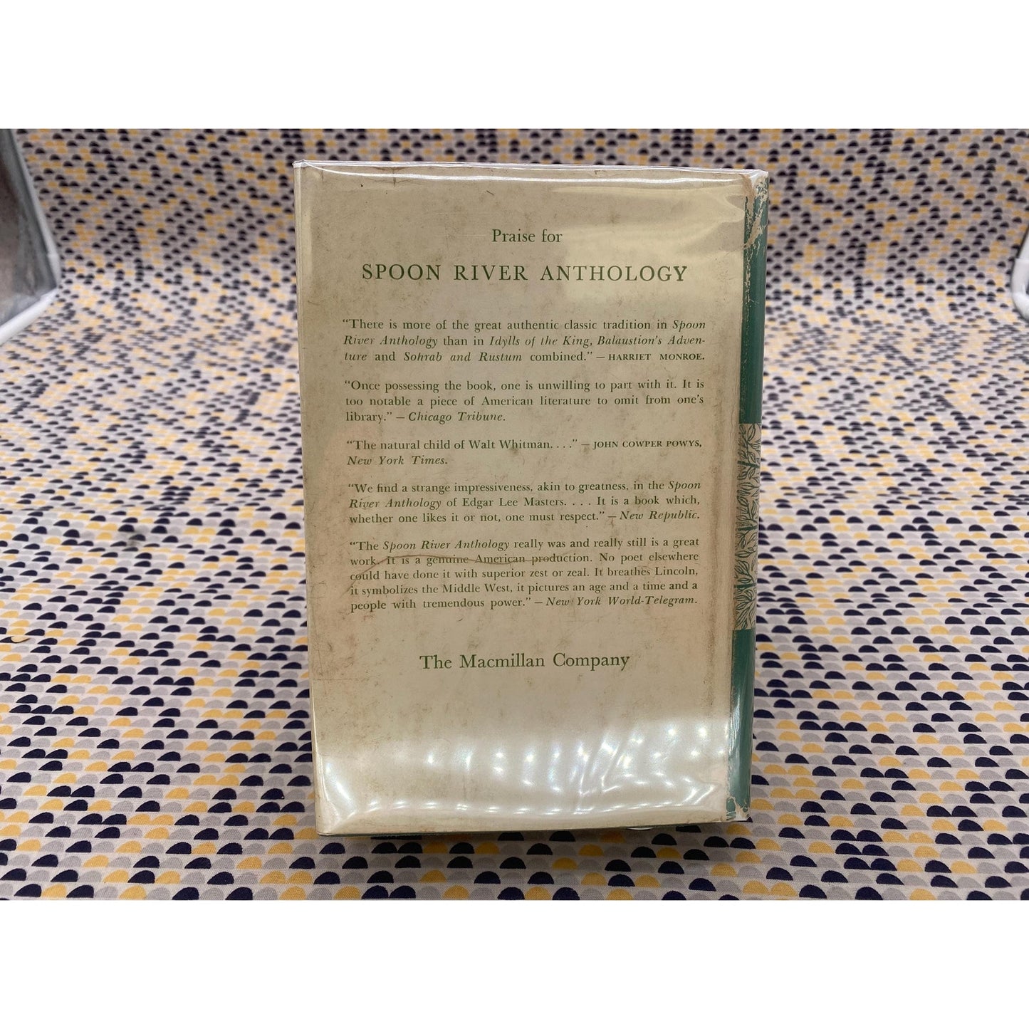 Spoon River Anthology - Edgar Lee Masters -Vintage Hardcover - Macmillan Edition