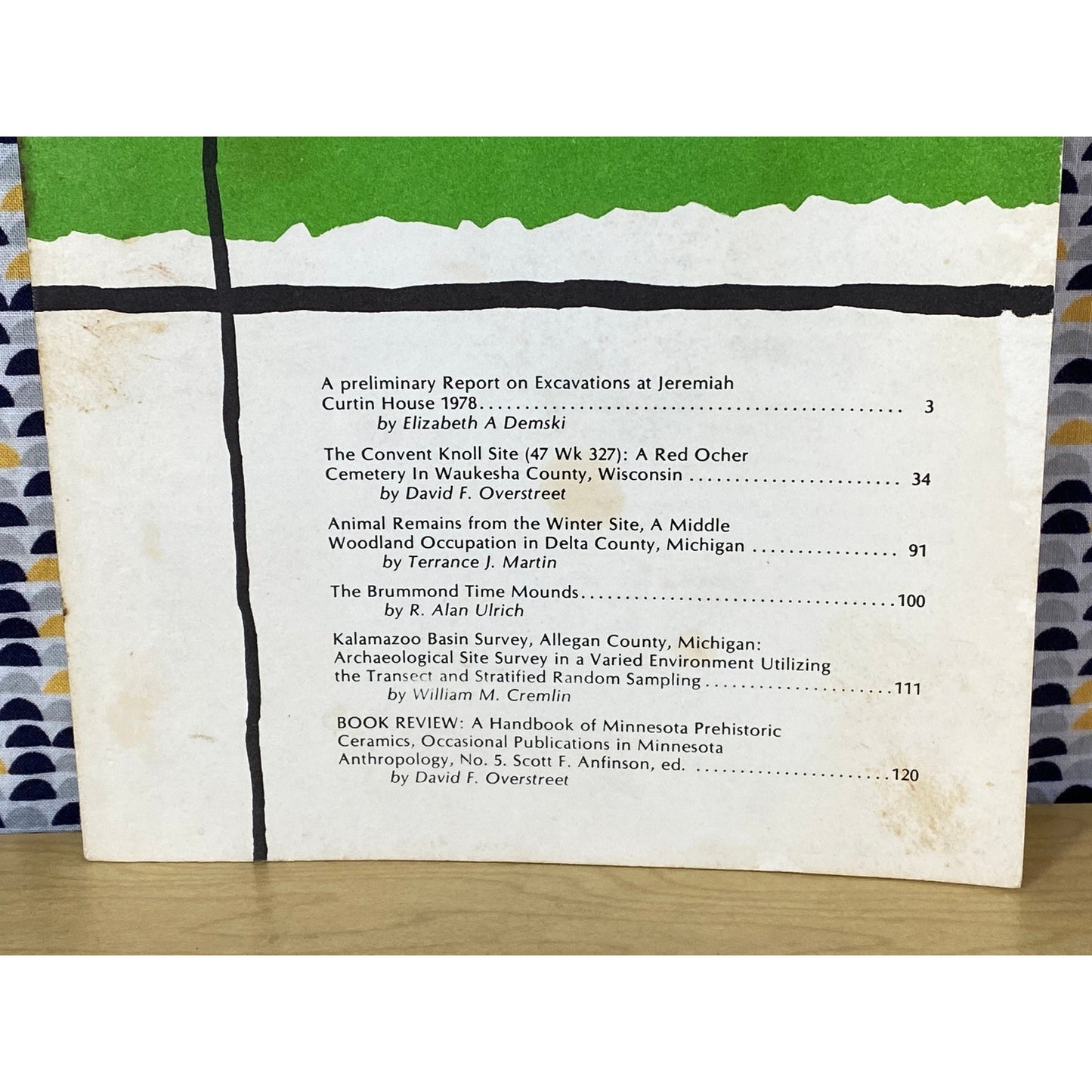 The Wisconsin Archeologist - April 1980 - Volume 61 Number 1 - Vintage Paperback Book - Wisconsin Archeological Society