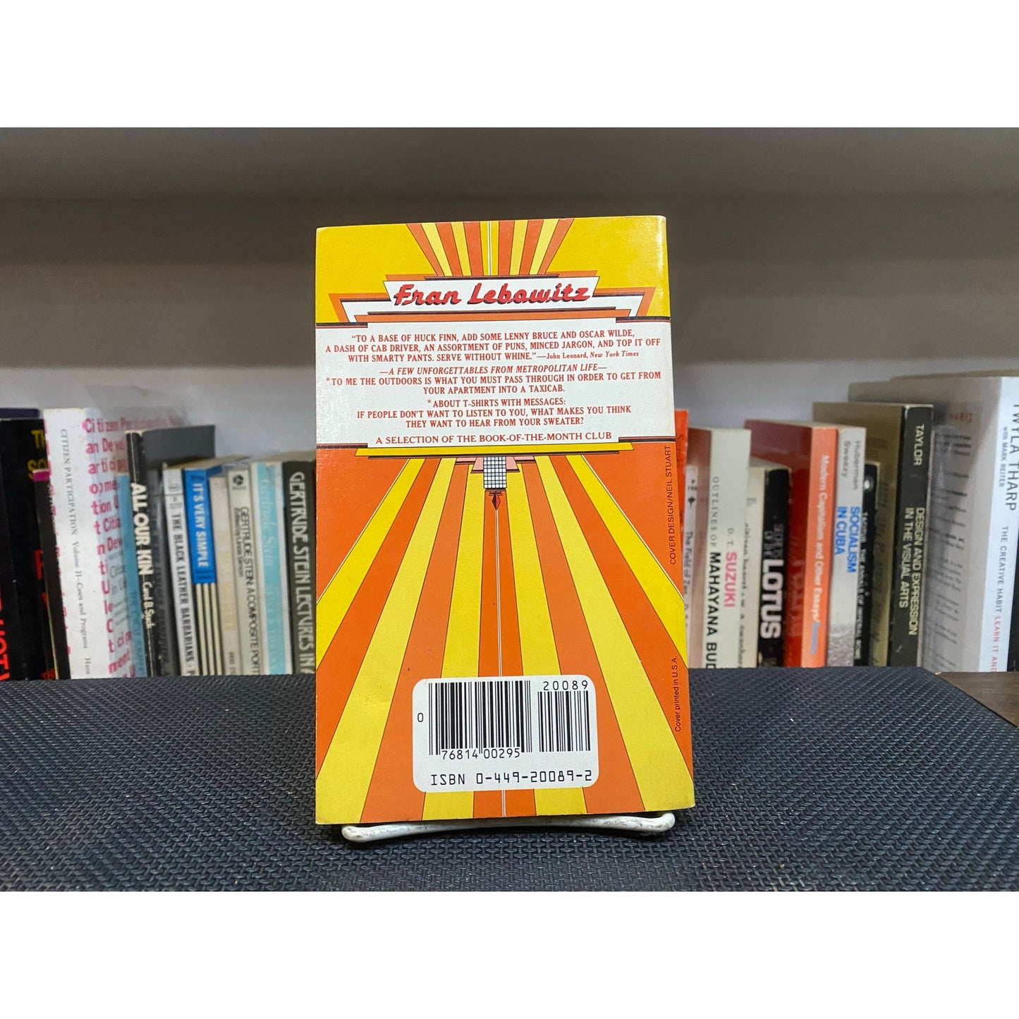 Metropolitan Life - Fran Lebowitz - Vintage Paperback Book - Fawcett Crest Edition