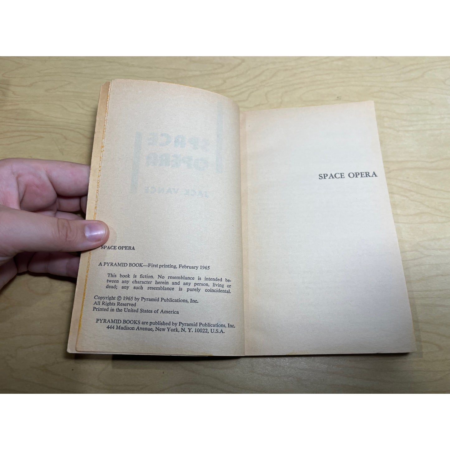 Space Opera - Jack Vance - Vintage Paperback Book - Pyramid Books Edition