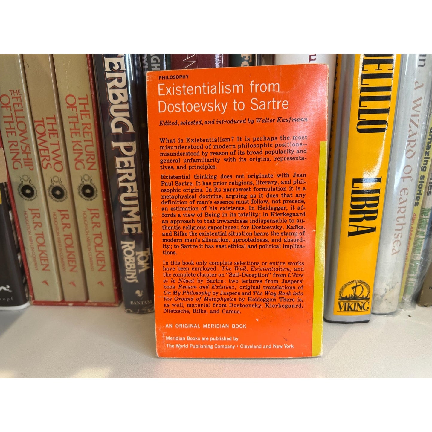 Existentialism from Dostoevsky to Sartre - Walter Kaufmann - Vintage Paperback Book- Meridian Books Edition