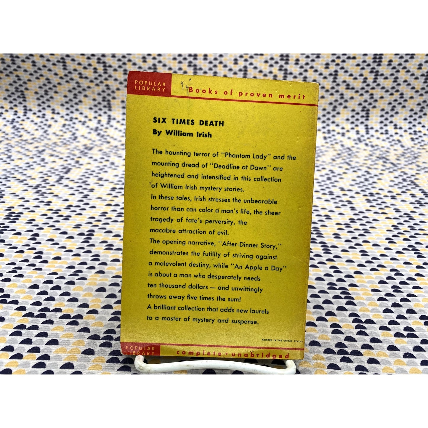Six Times Death - William Irish - Popular Library - Paperback