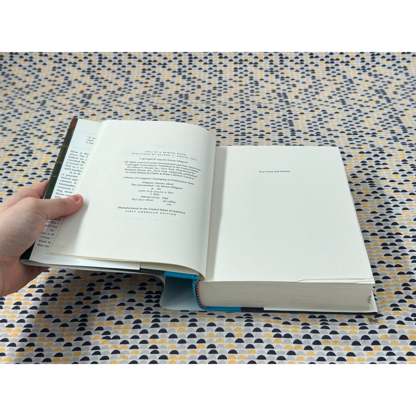 The Unconsoled - Kazuo Ishiguro - Knopf - Hardcover - 1st American Edition