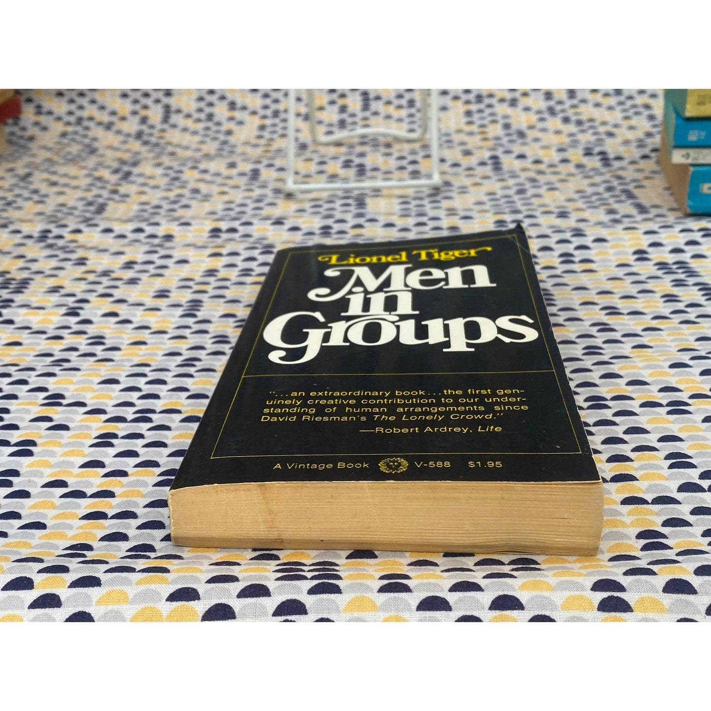 Men In Groups - Lionel Tiger - Vintage Paperback Book - Vintage/Random House Edition