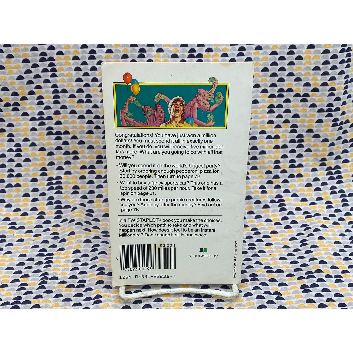 Instant Millionaire - R.L. Stine - Twistaplot # 14 - Vintage Paperback Book - Scholastic Books