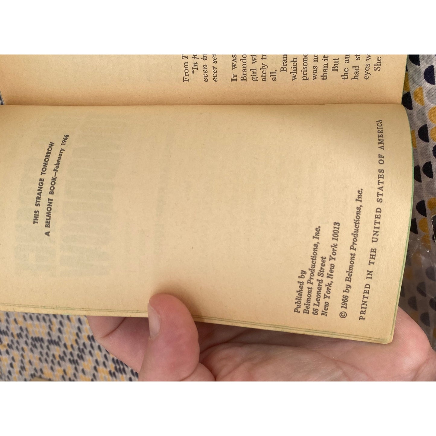 This Strange Tomorrow - Frank Belknap Long - Vintage Paperback Book - Belmont Books Edition