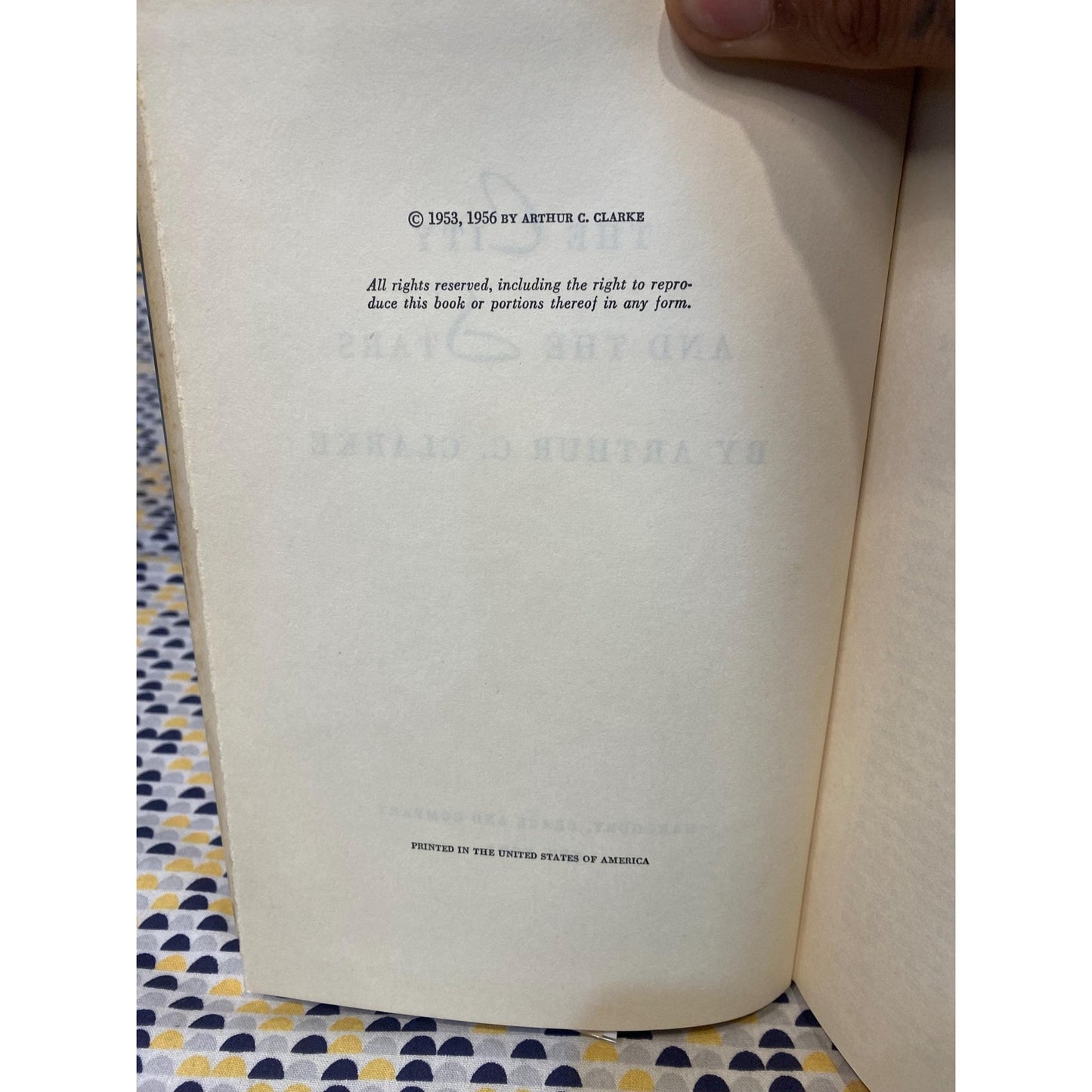 The City and the Stars - Arthur C. Clarke - Hardcover - EX LIBRARY - Club