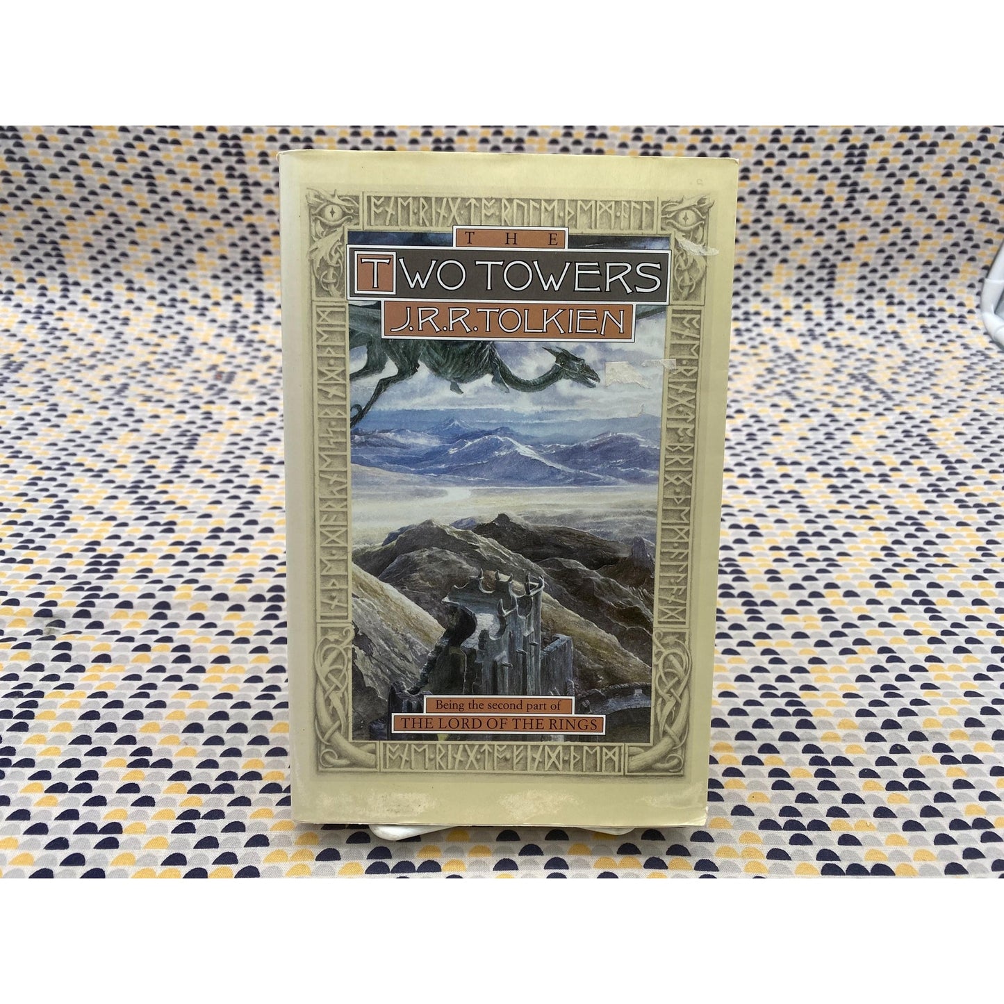 The Two Towers - Lord of the Rings - J.R.R. Tolkien - Vintage Paperback Book - Houghton Mifflin Edition