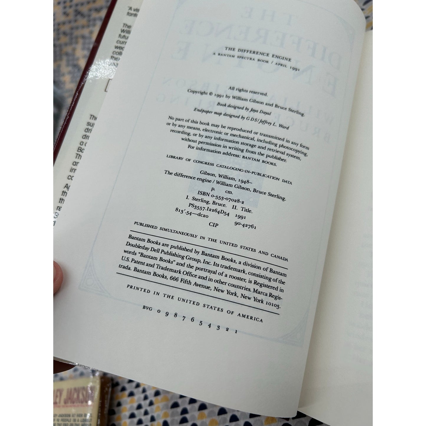 Difference Engine - William Gibson and Bruce Sterling - Hardcover - Bantam Spectra - 1st Edition, 1st Print