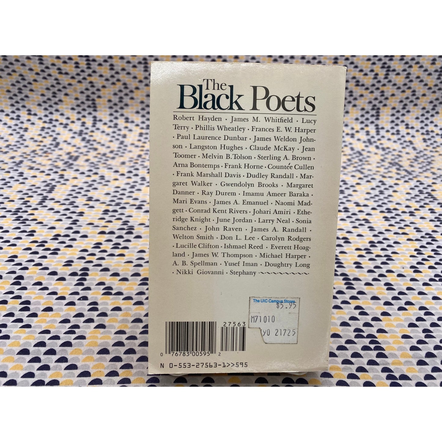 The Black Poets - An Anthology - Langston Hughes, Nikki Giovanni, Ameer Baraka - Vintage Paperback Book - Bantam Poetry Edition