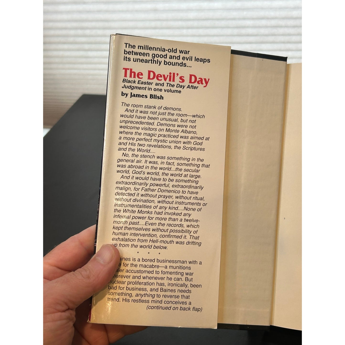 The Devil's Day - James Blish - Vintage Hardcover Book - Baen Edition
