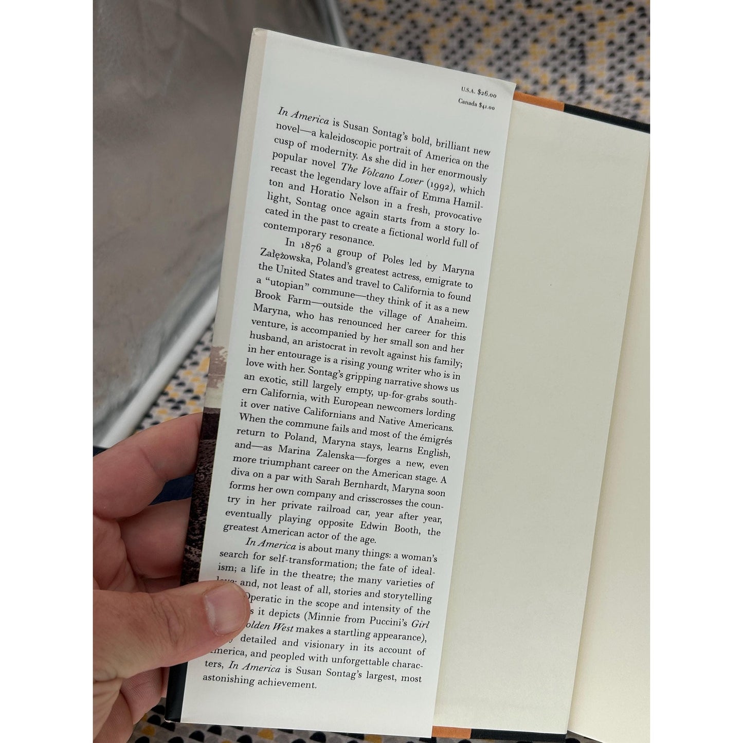 In America - Susan Sontag - Vintage Hardcover Book - Farrar, Strauss and Giroux Edition