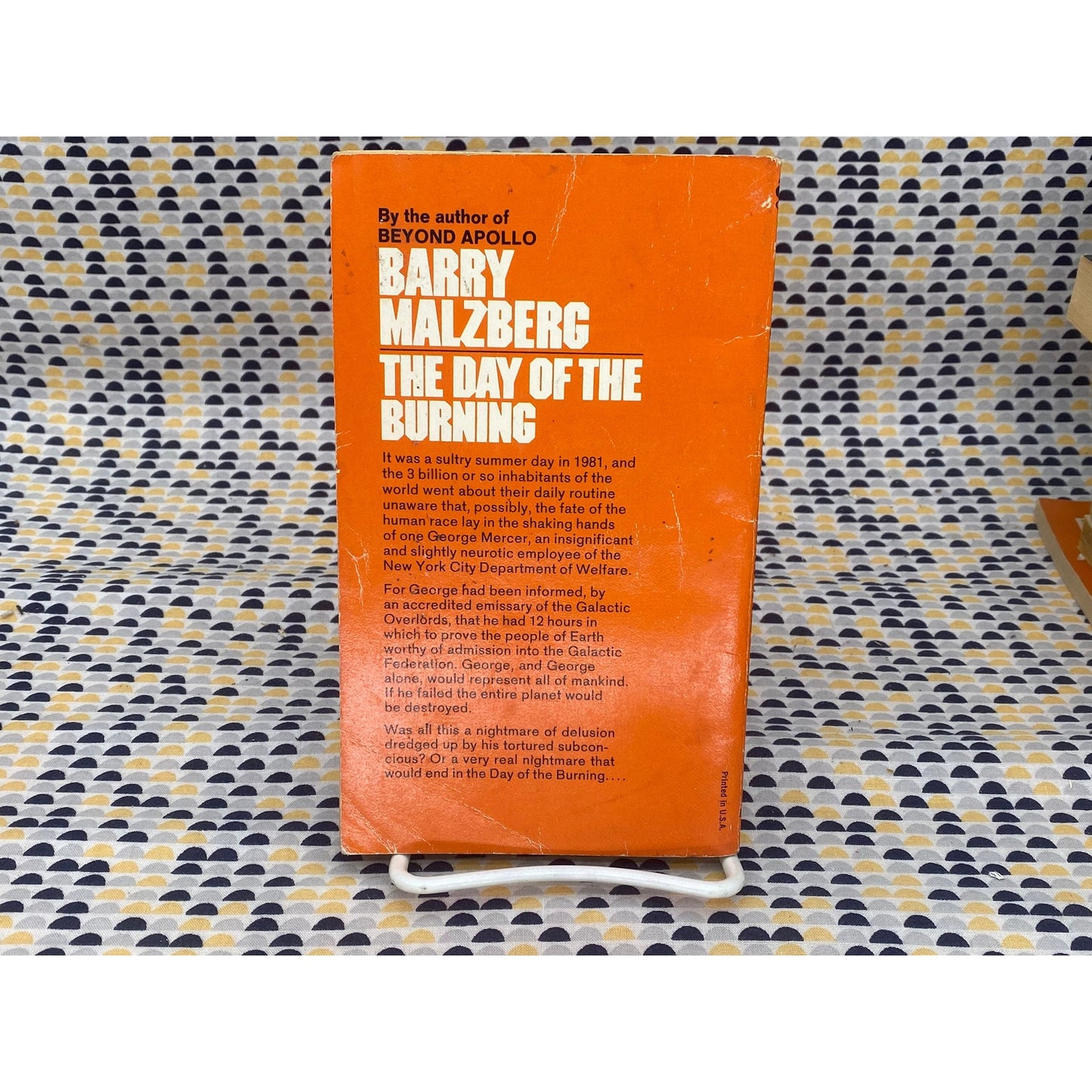 The Day Of The Burning - Barry Malzberg - Vintage Paperback Book - Ace Edition