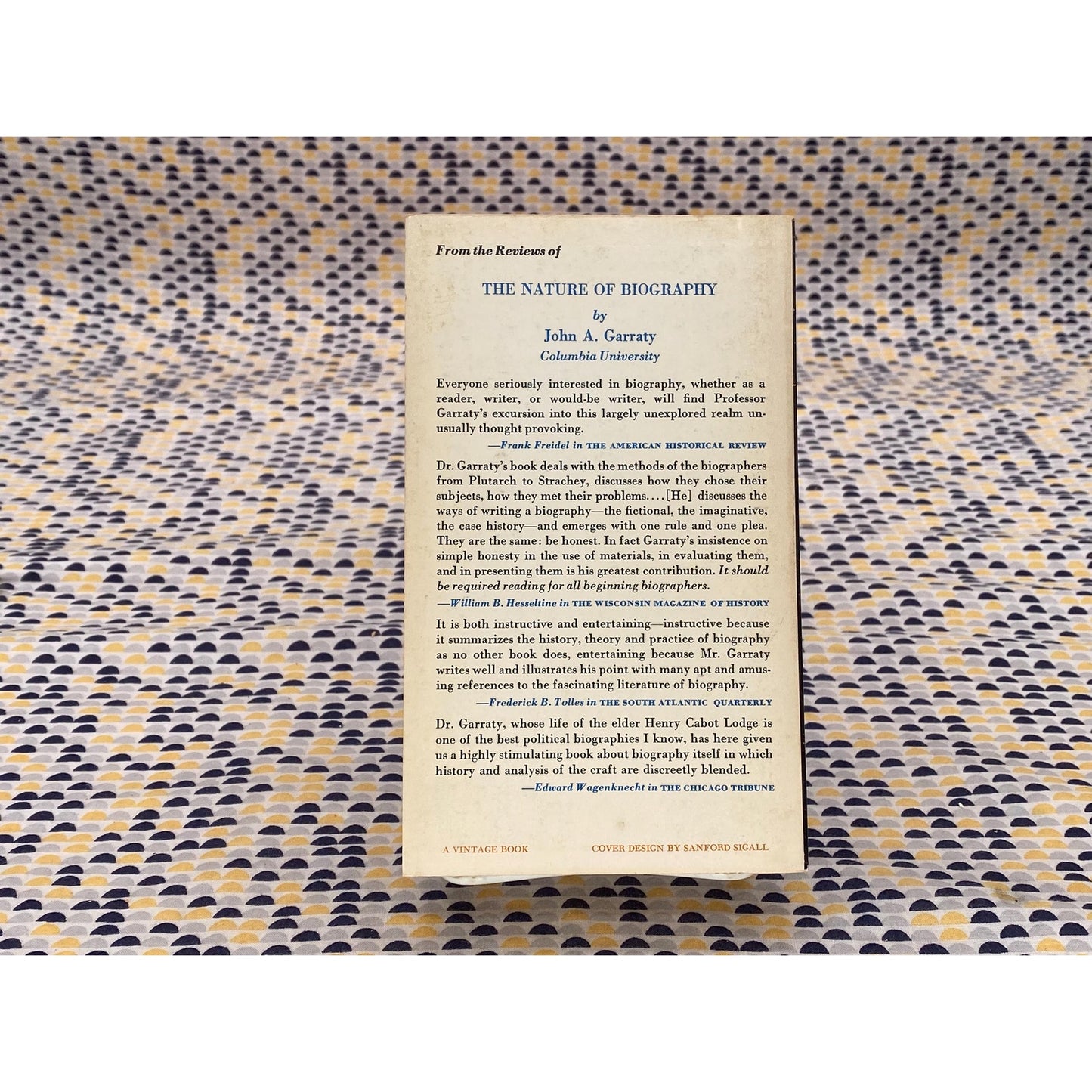 The Nature Of Biography - John A. Garraty - Vintage Paperback Book - Vintage/Random House Edition