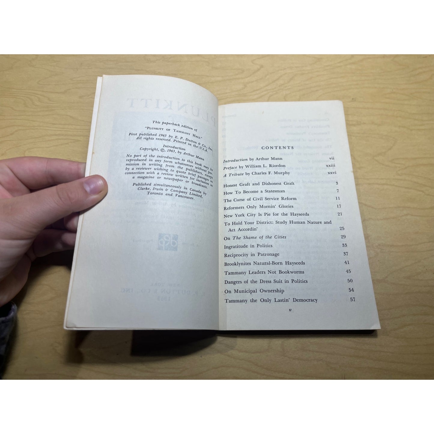 Plunkitt of Tammany Hall - William L. Riordon - Dutton Books - Paperback