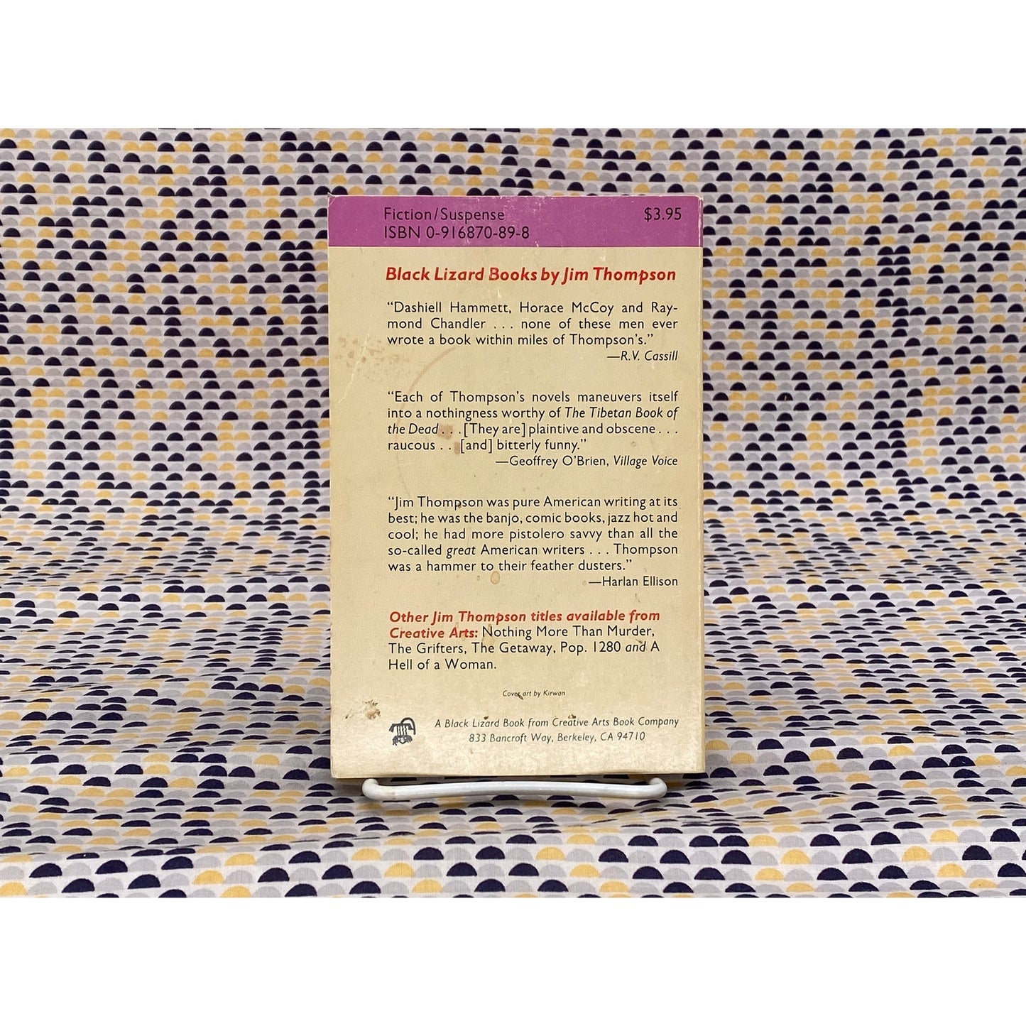 Recoil - Jim Thompson - Vintage Paperback Book - Black Lizard Edition