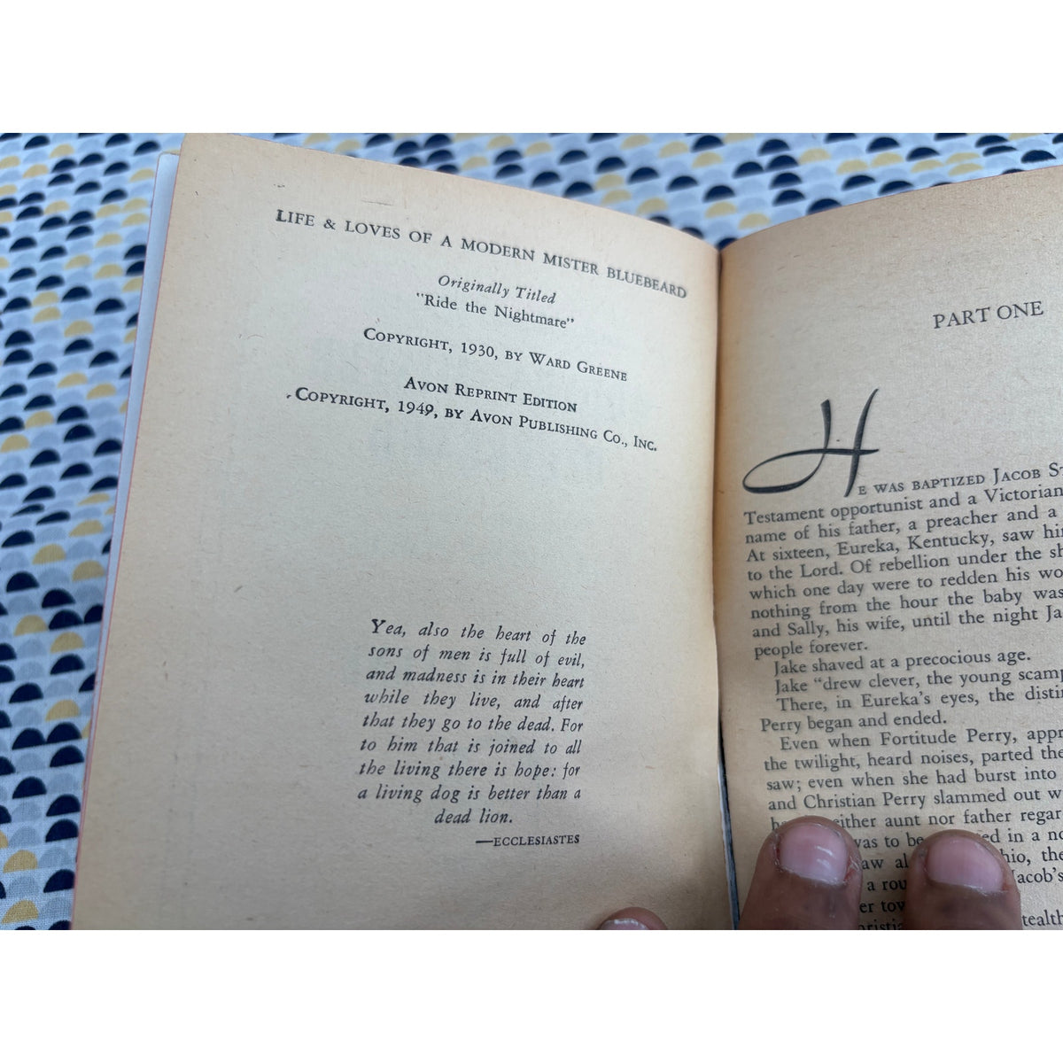 Life & Loves of a Modern Mister Bluebeard (Ride the Nightmare) – Ward Greene - Avon 190 - Vintage Paperbacks