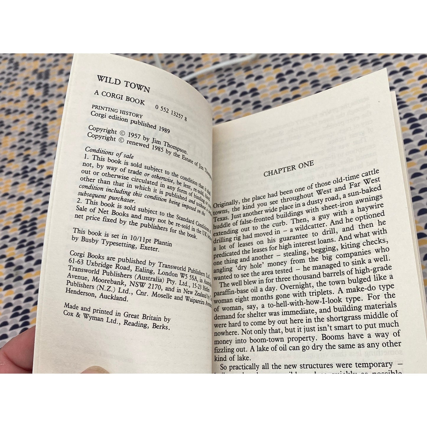 Wild Town - Jim Thompson - Vintage Paperback Book - Corgi Edition