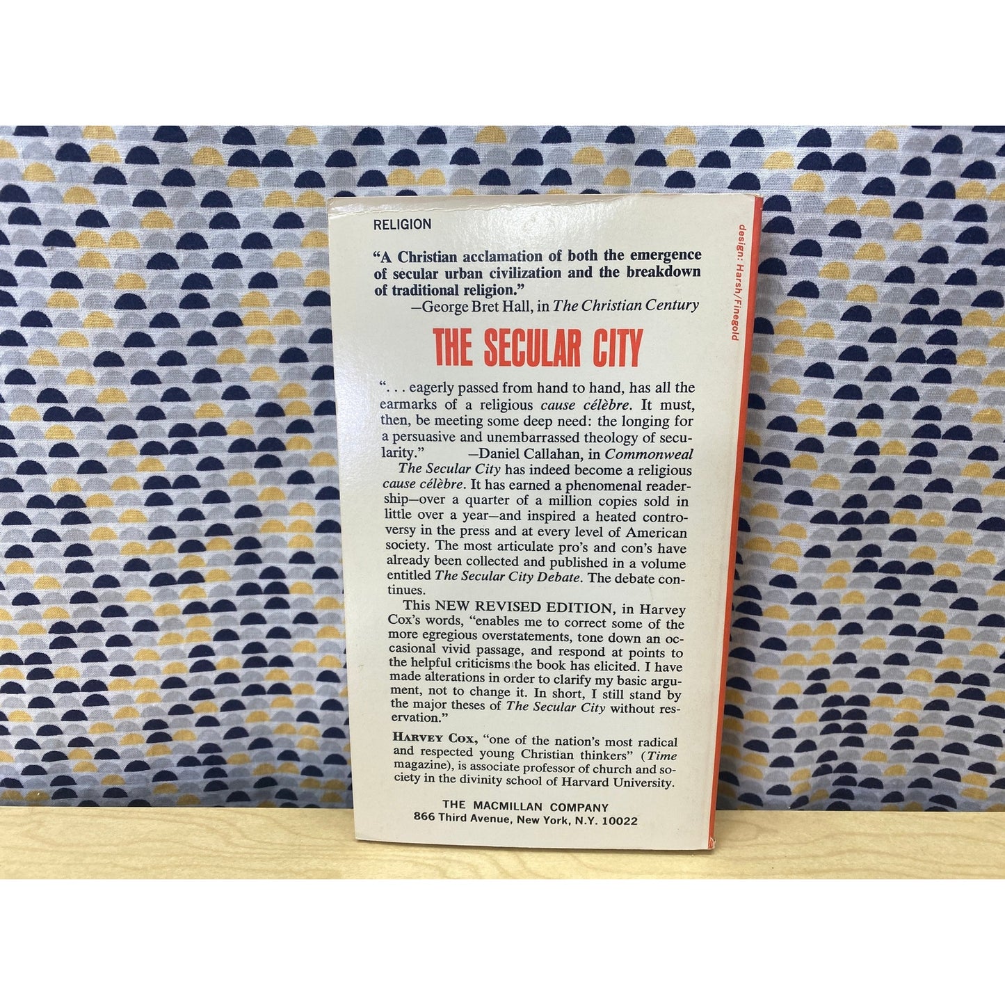 The Secular City - Harvey Cox - Vintage Paperback Book - Macmillan Edition