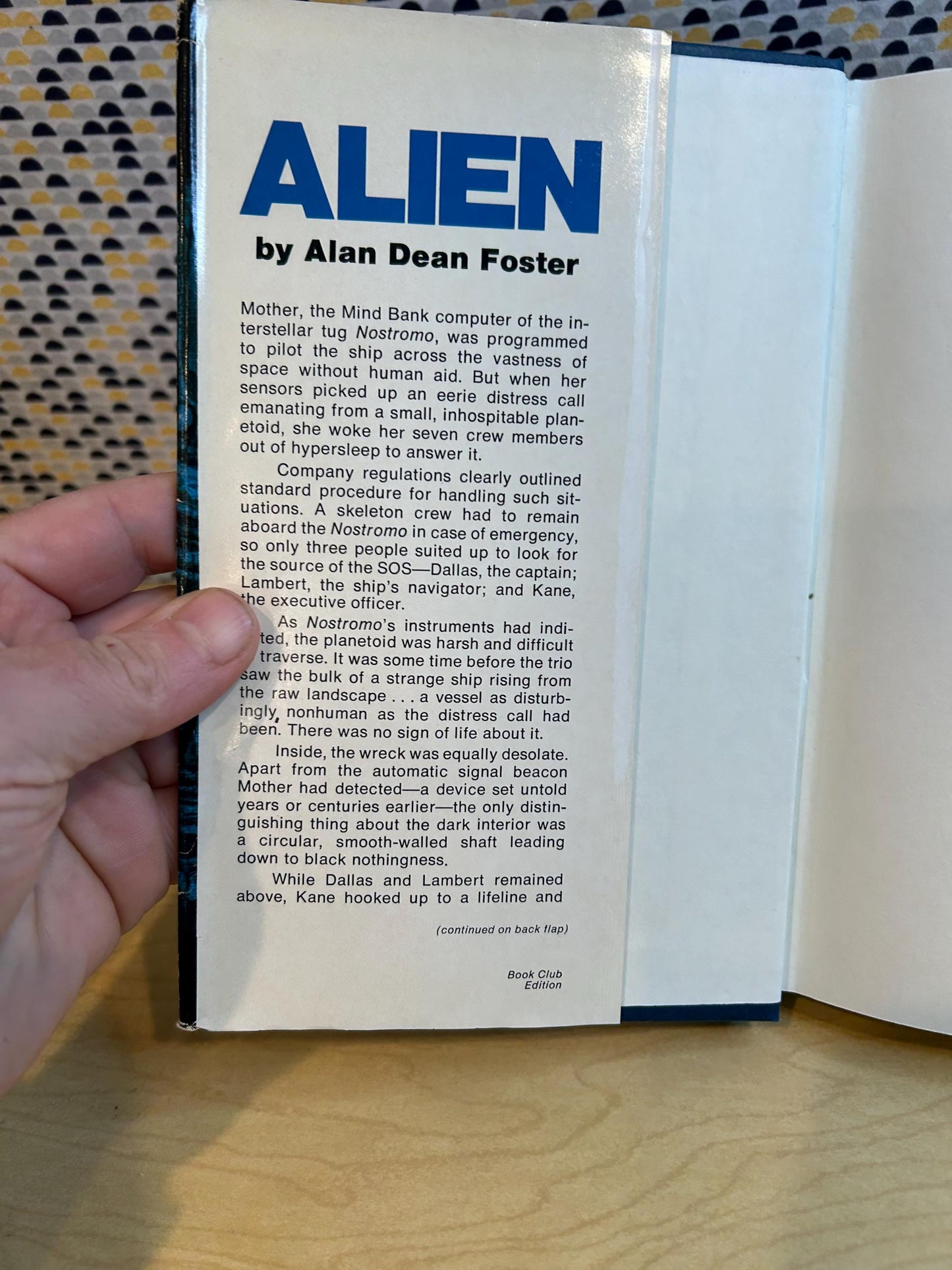 Alien - Alan Dean Foster - Movie Novelization - Vintage Hardcover Book - Tie-In - Warner Books - Club Edition
