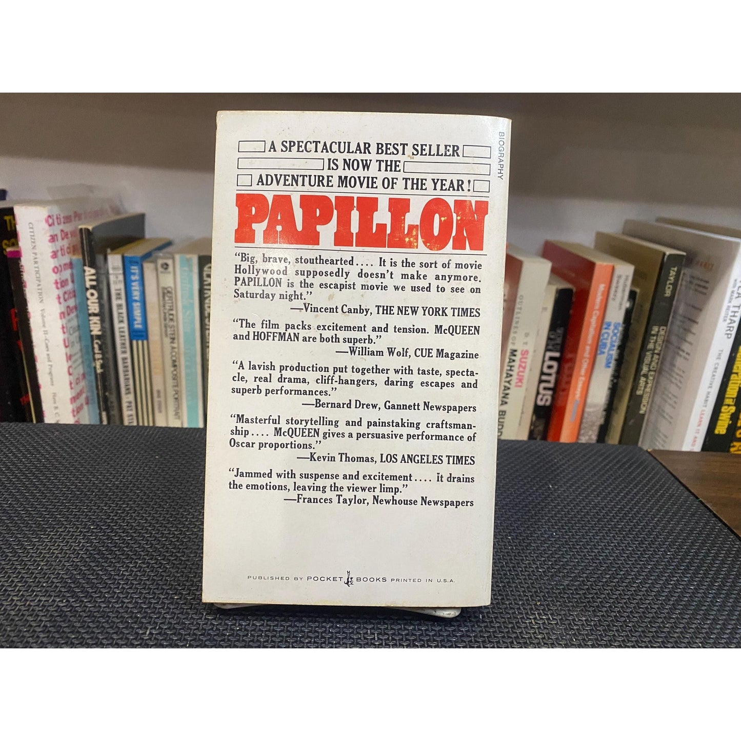 Papillon - Henri Charriere - Vintage Paperback - Movie Tie-In - Pocket Books Edition