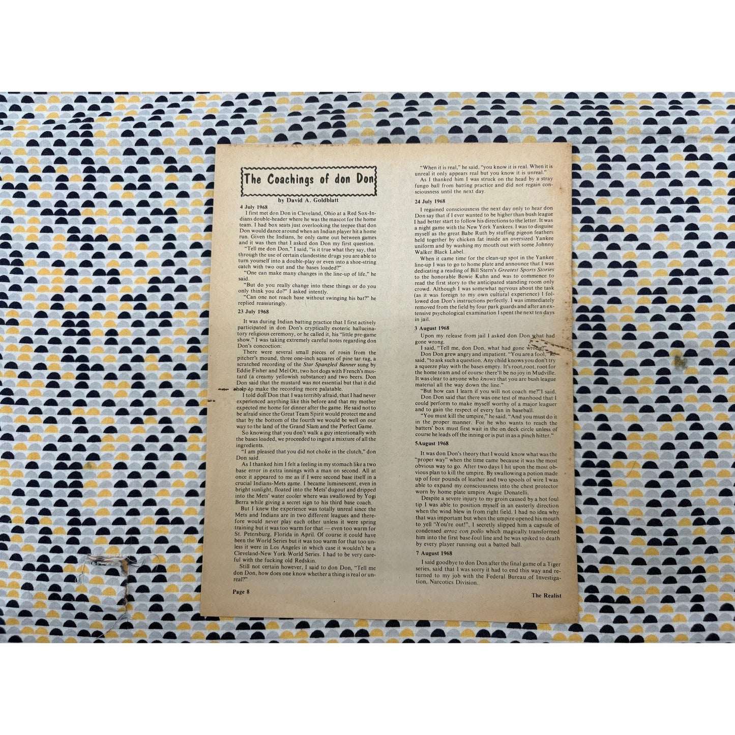The Realist Magazine - Counterculture Newspaper- Vintage Paper